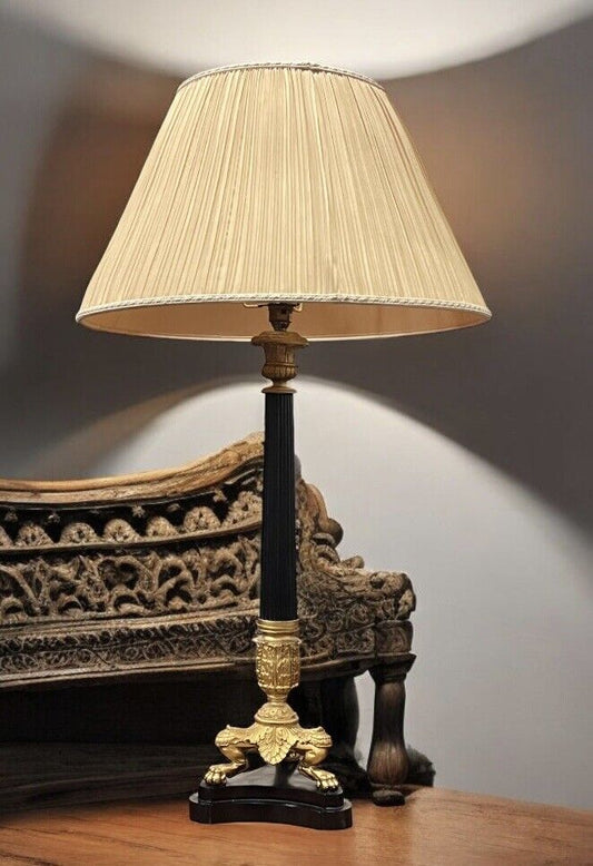 Regency Gold And Black Table  Lamp