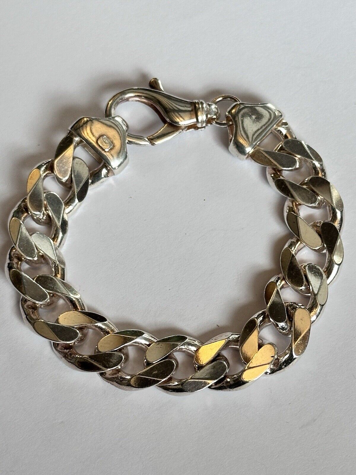 Unisex Silver 925 Heavy Curb Chain Bracelet 70.99g