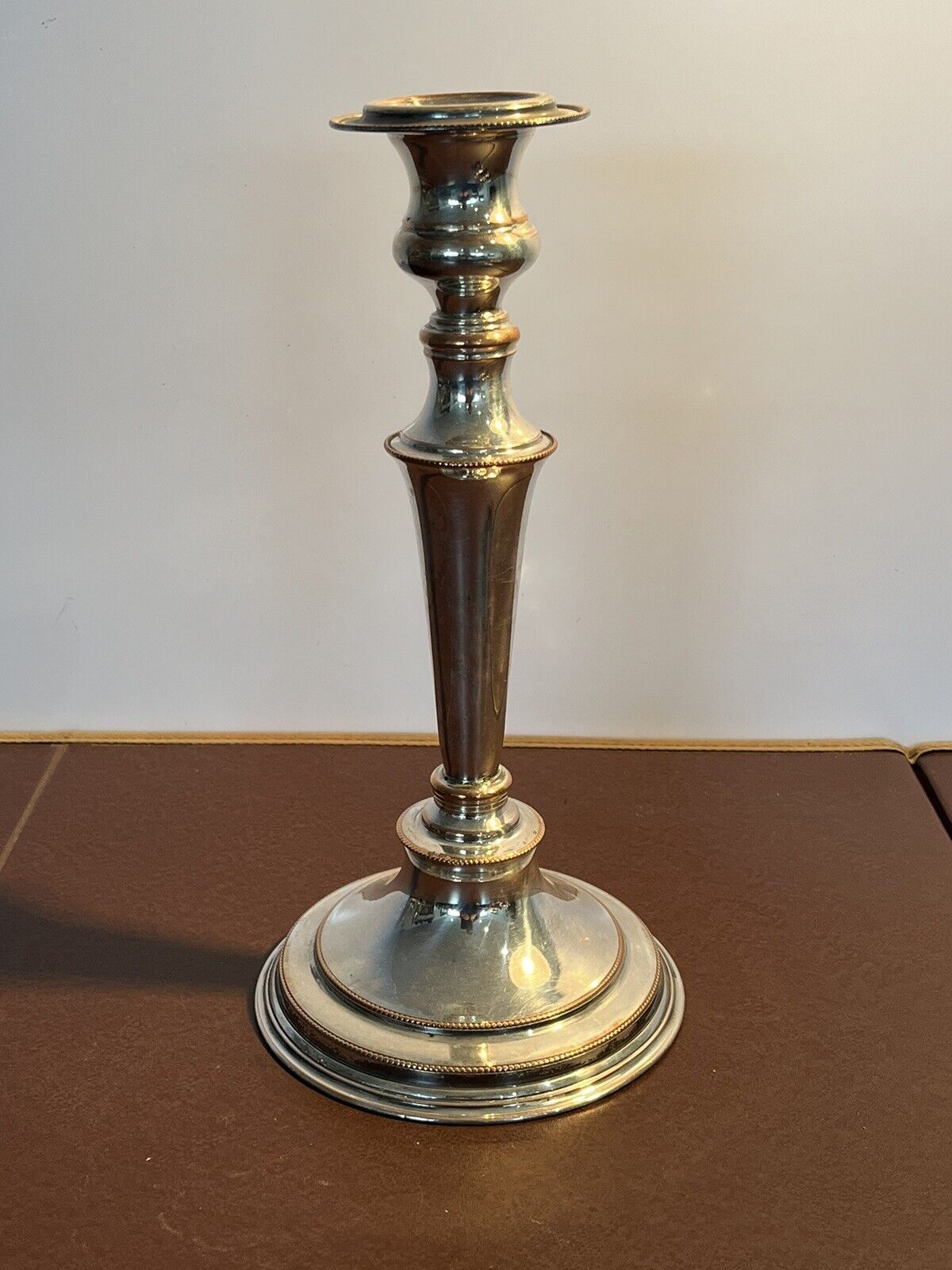 Silver Plate Candelabra. Large and Impressive. Top Comes Off To Use Single