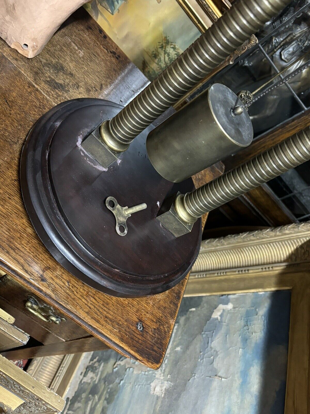 Skeleton Clock With Glass Dome. With Key. Large & Impressive.