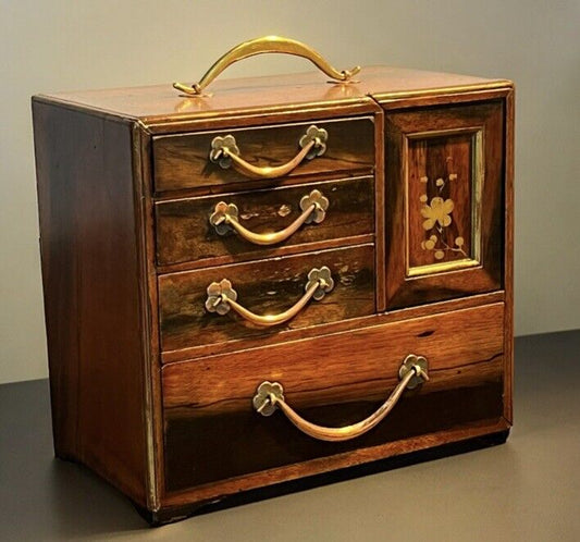 Edwardian Jewellery Or Trinket Box. With Secret Drawers.
