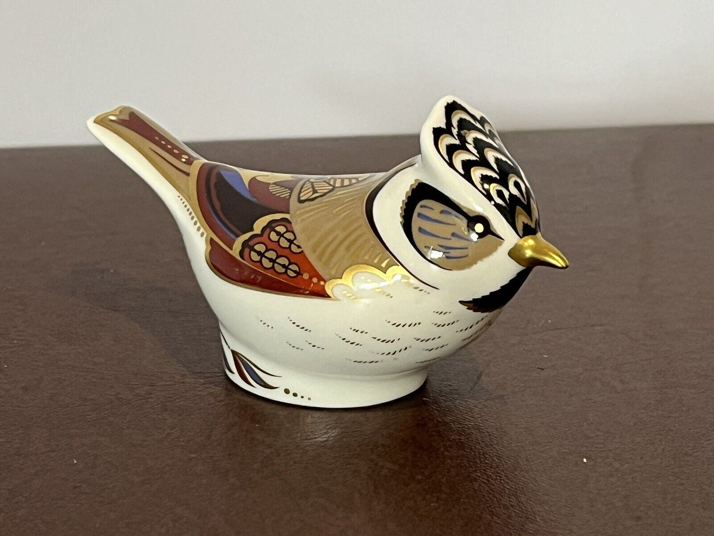 Royal Crown Derby Bird Paperweight, Gold Stopper.