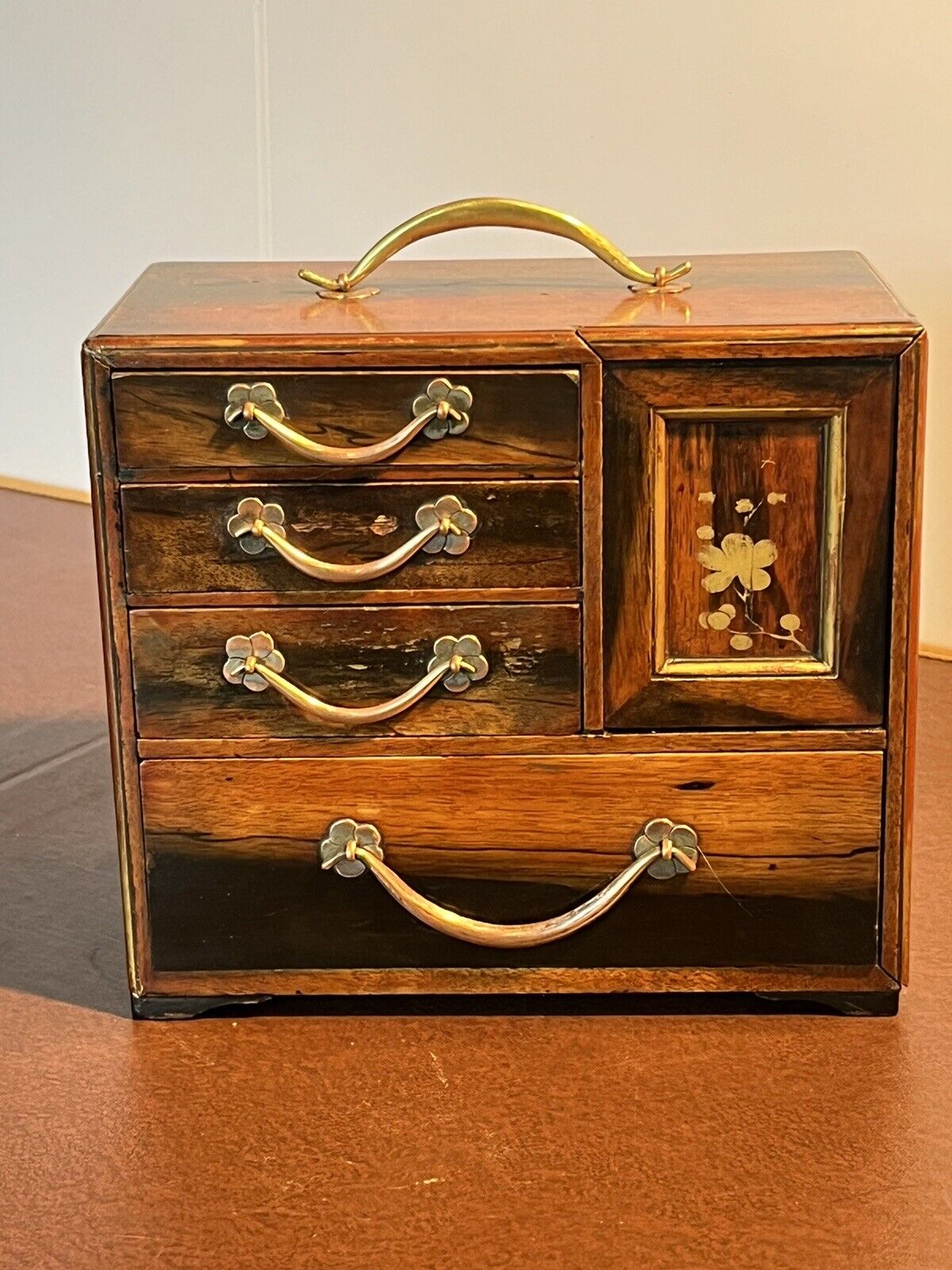 Edwardian Jewellery Or Trinket Box. With Secret Drawers.