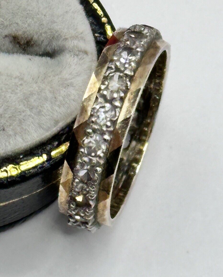 Vintage 9ct Gold Paste Eternity Ring