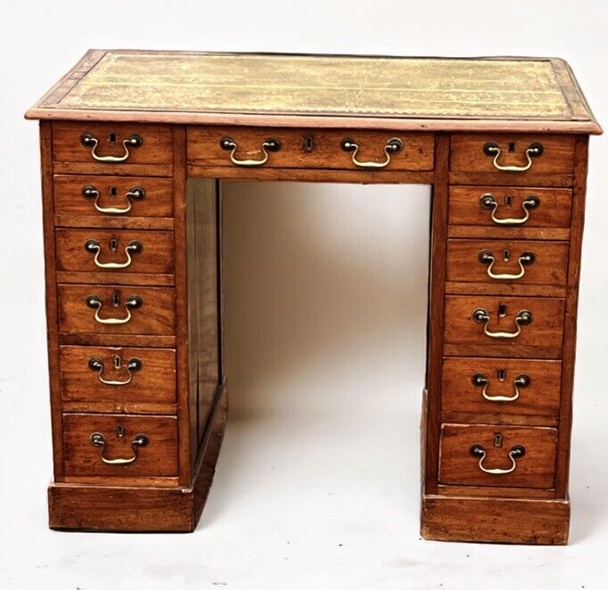 George III Mahogany Desk. Superb Proportions.