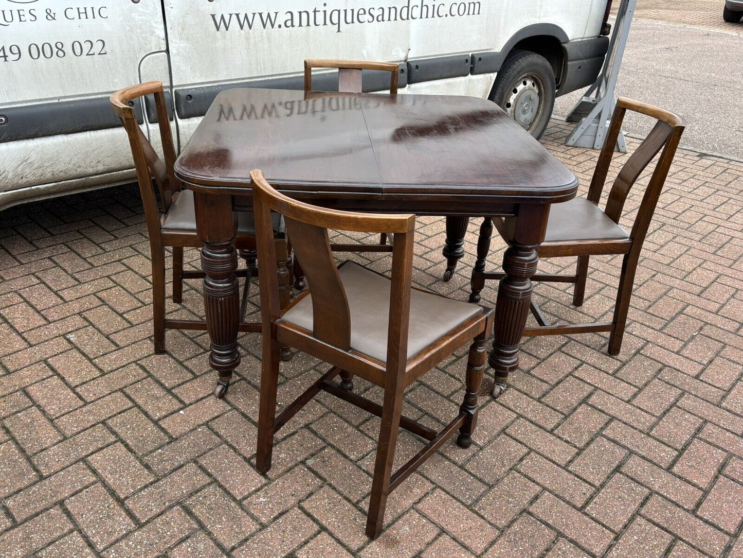 Antique Table & 4 Chairs