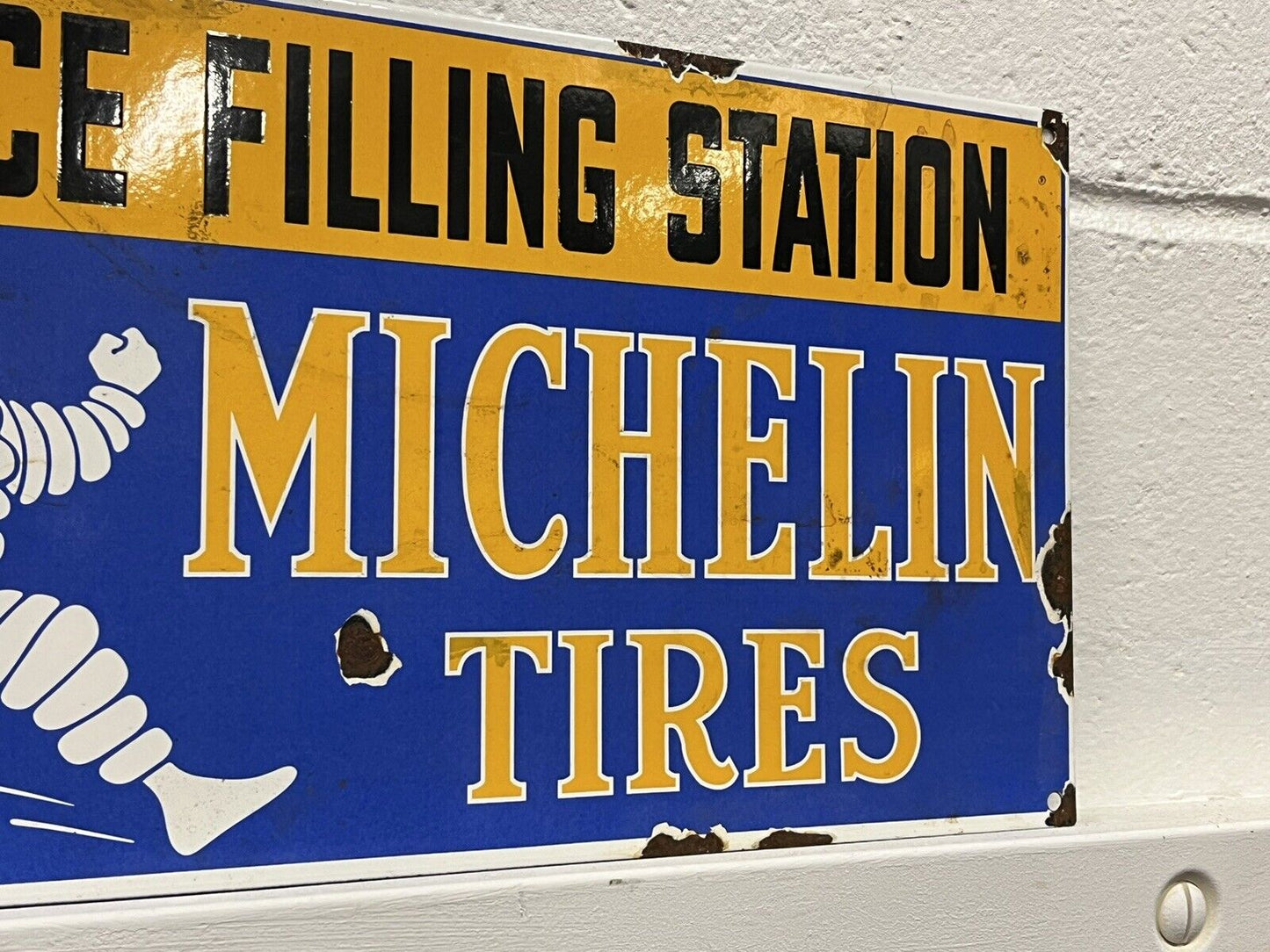 Michelin Garage Advertising Enamel Sign.