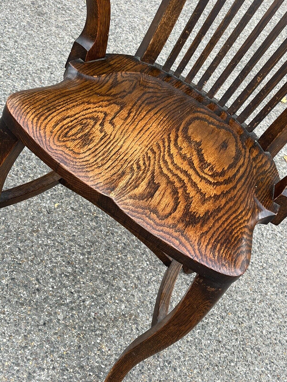 Edwardian Oak Desk Chair , Superb Quality, Stamped Boardmans