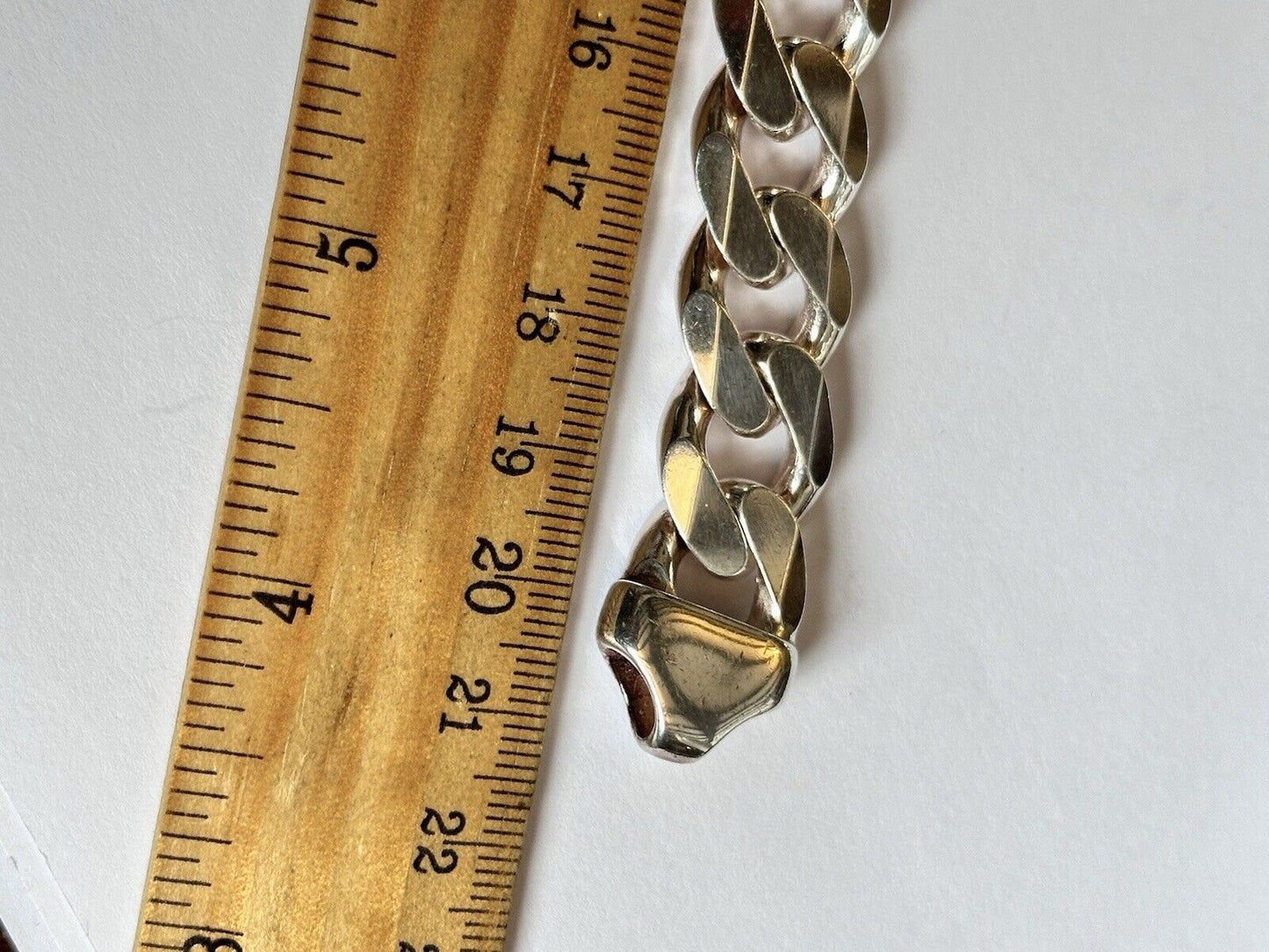 Unisex Silver 925 Heavy Curb Chain Bracelet 70.99g