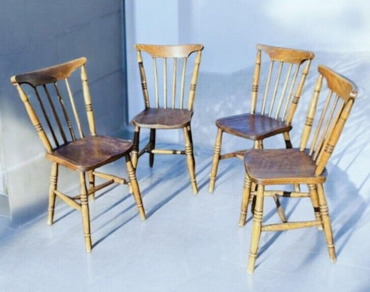 Victorian Oak Kitchen Dining Chairs