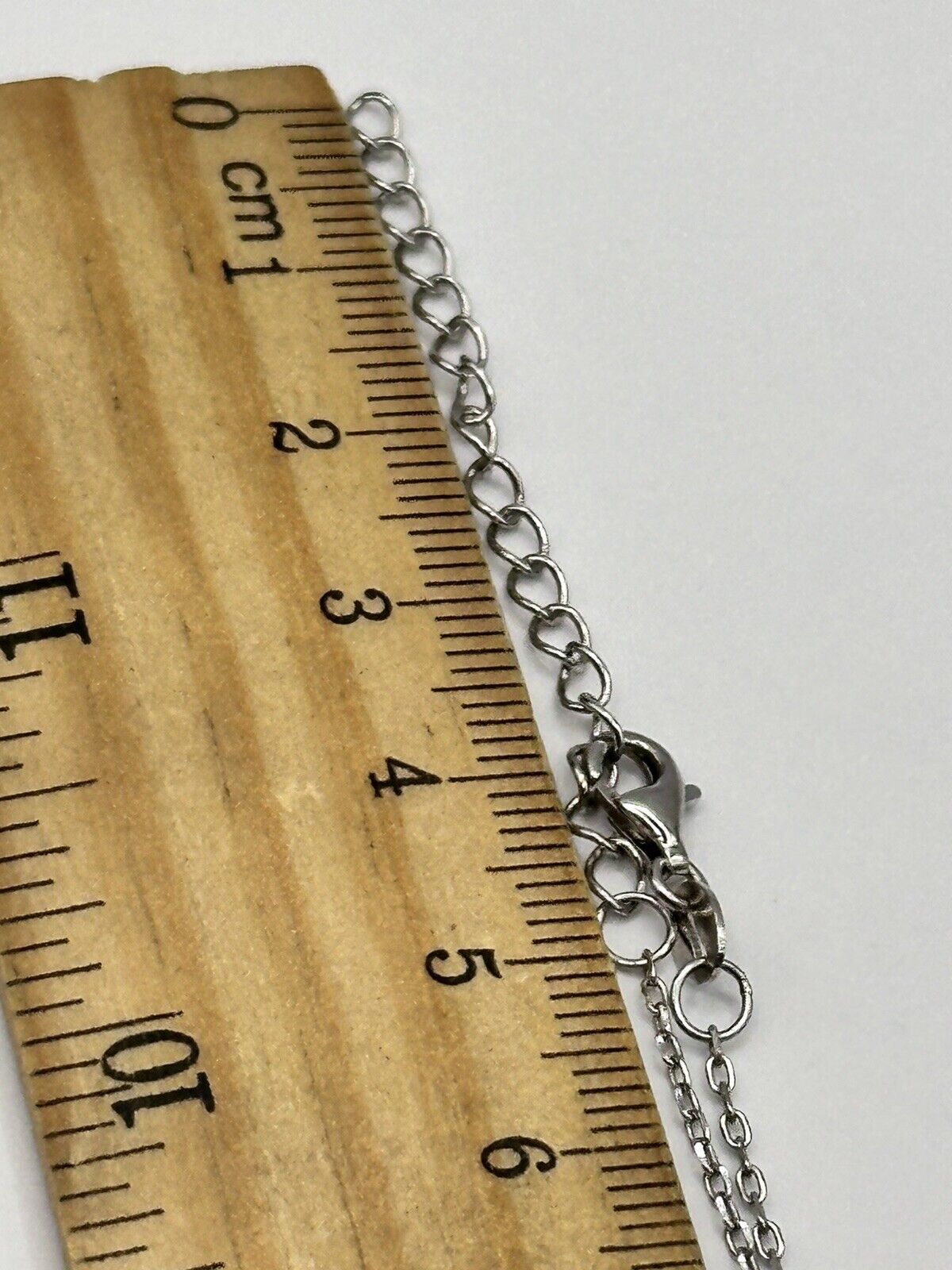 Vintage Sterling Silver 925 Heart Diamanté  Necklace