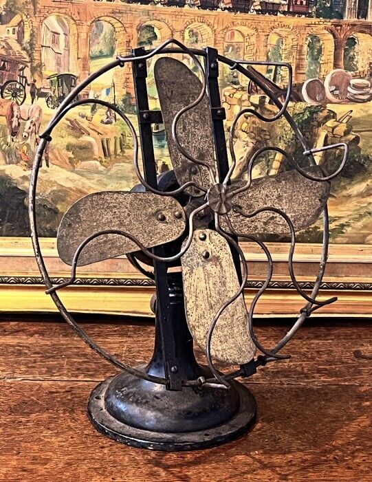 Art Deco Cast Iron Desk Fan