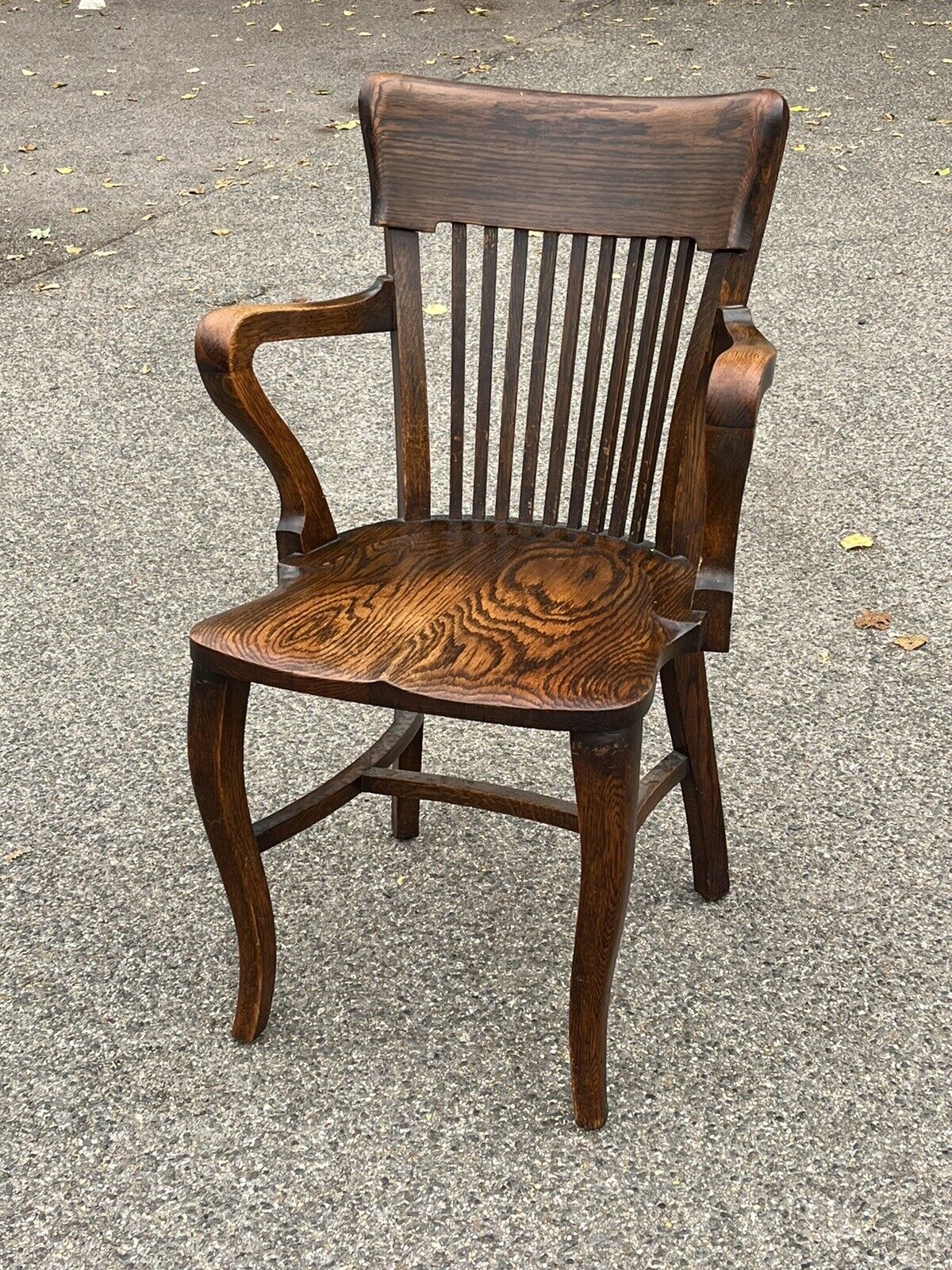 Edwardian Oak Desk Chair , Superb Quality, Stamped Boardmans