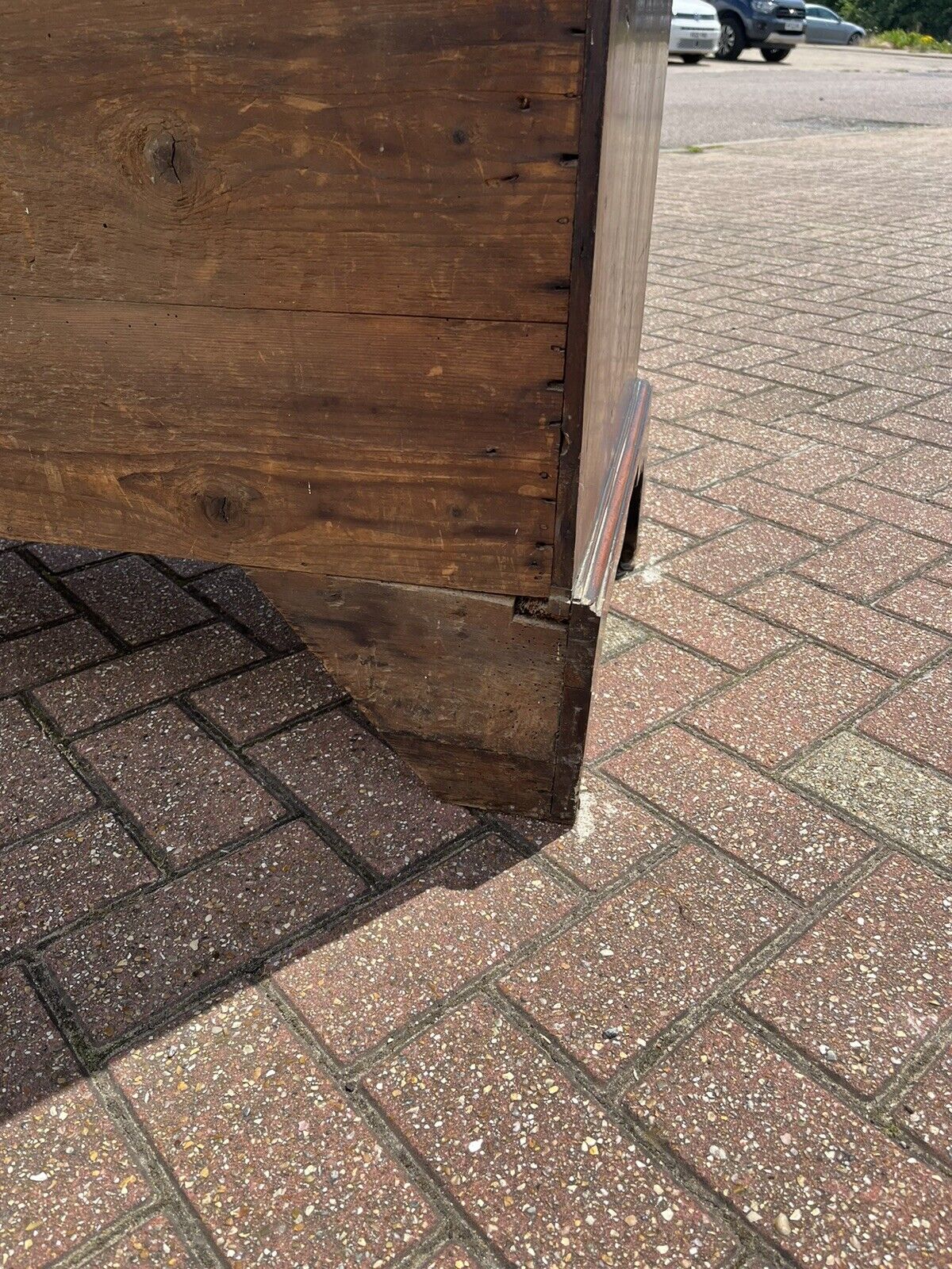 Georgian Mahogany Chest On Chest. Original Brass Handles, Bracket Feet.