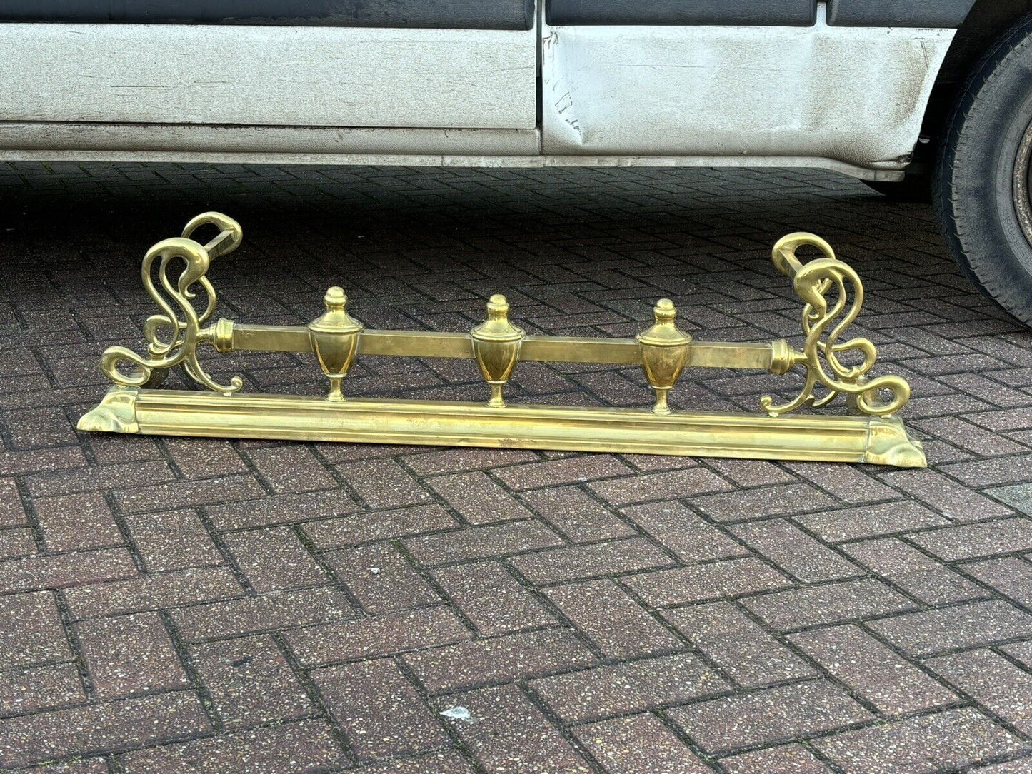 Victorian Brass Fender For A Fireplace