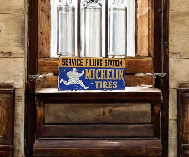 Michelin Garage Advertising Enamel Sign.