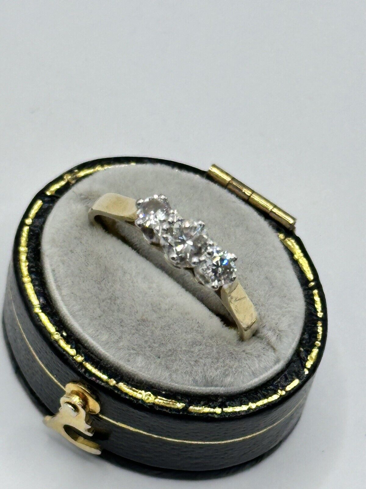 Vintage 18ct Gold Diamond Trio Ring 0.45ct