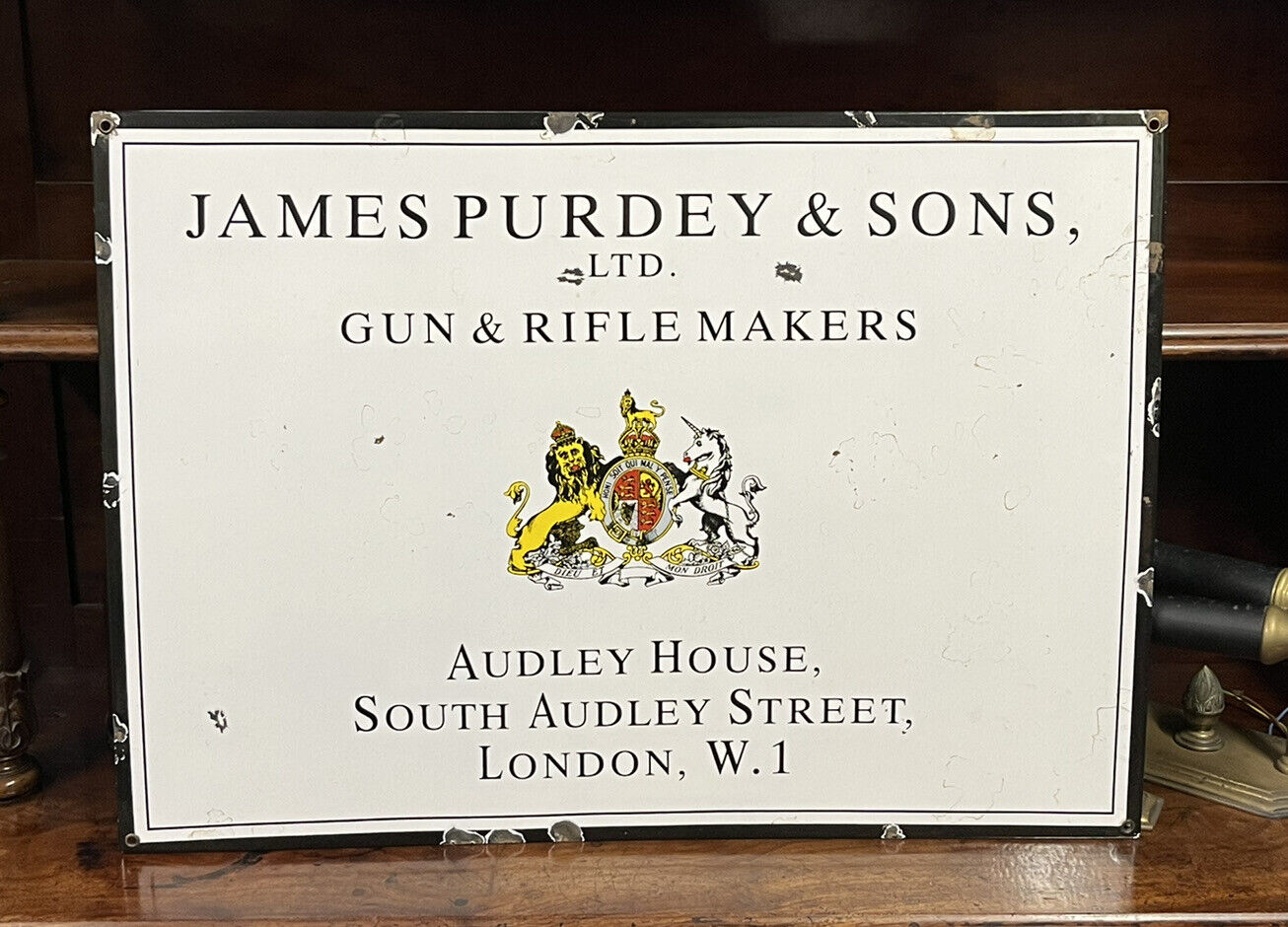 James Purdy & Sons Enamel Sign. We ship Worldwide.