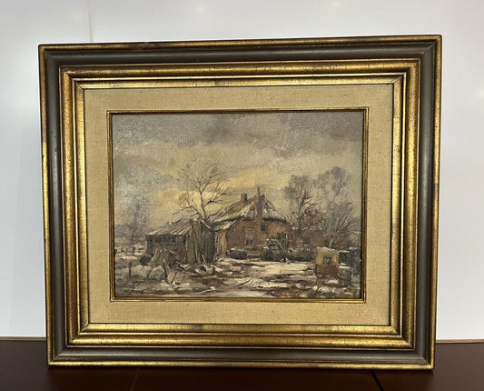 Rag N Bone Man's House. Signed Oil On Canvas In Original Frame.