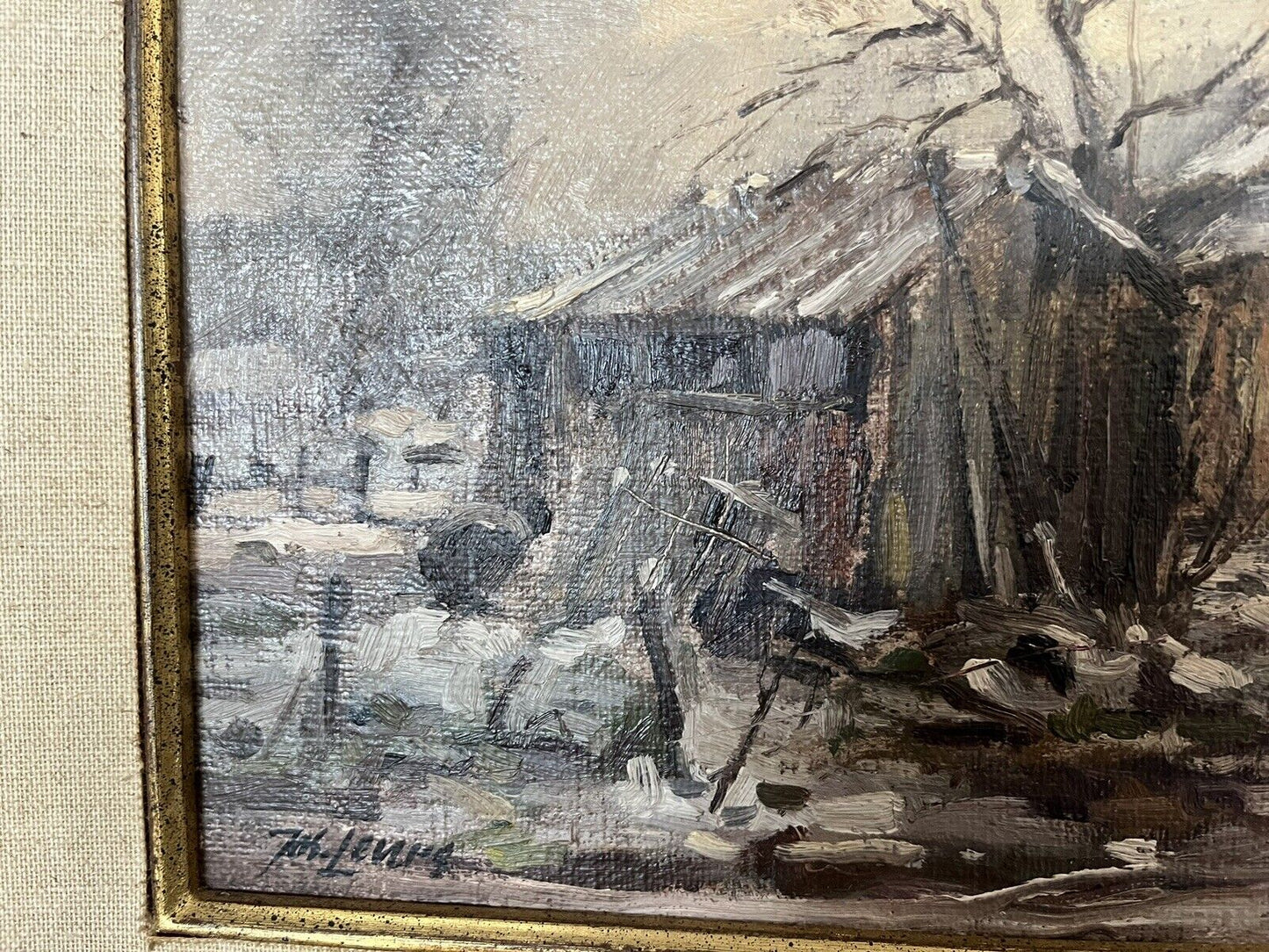 Rag N Bone Man's House. Signed Oil On Canvas In Original Frame.