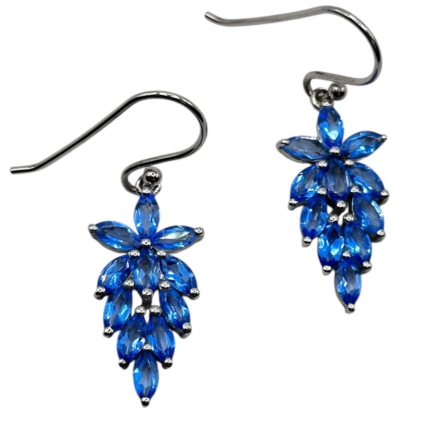 Vintage Silver 925 Blue Stone Drop Earrings