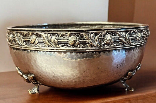 Arts & Crafts 2 Handle Silver Plate Fruit Bowl