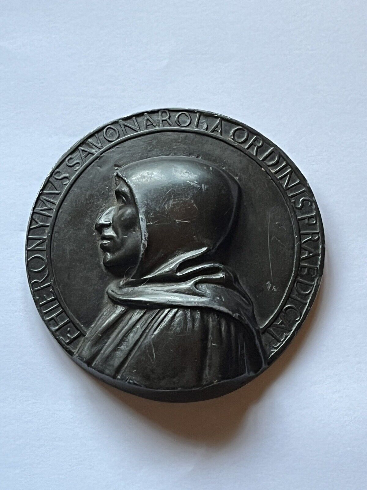 Girolamo Savonarola Medal 1453 , Medal of the preacher Girolamo Savonarola