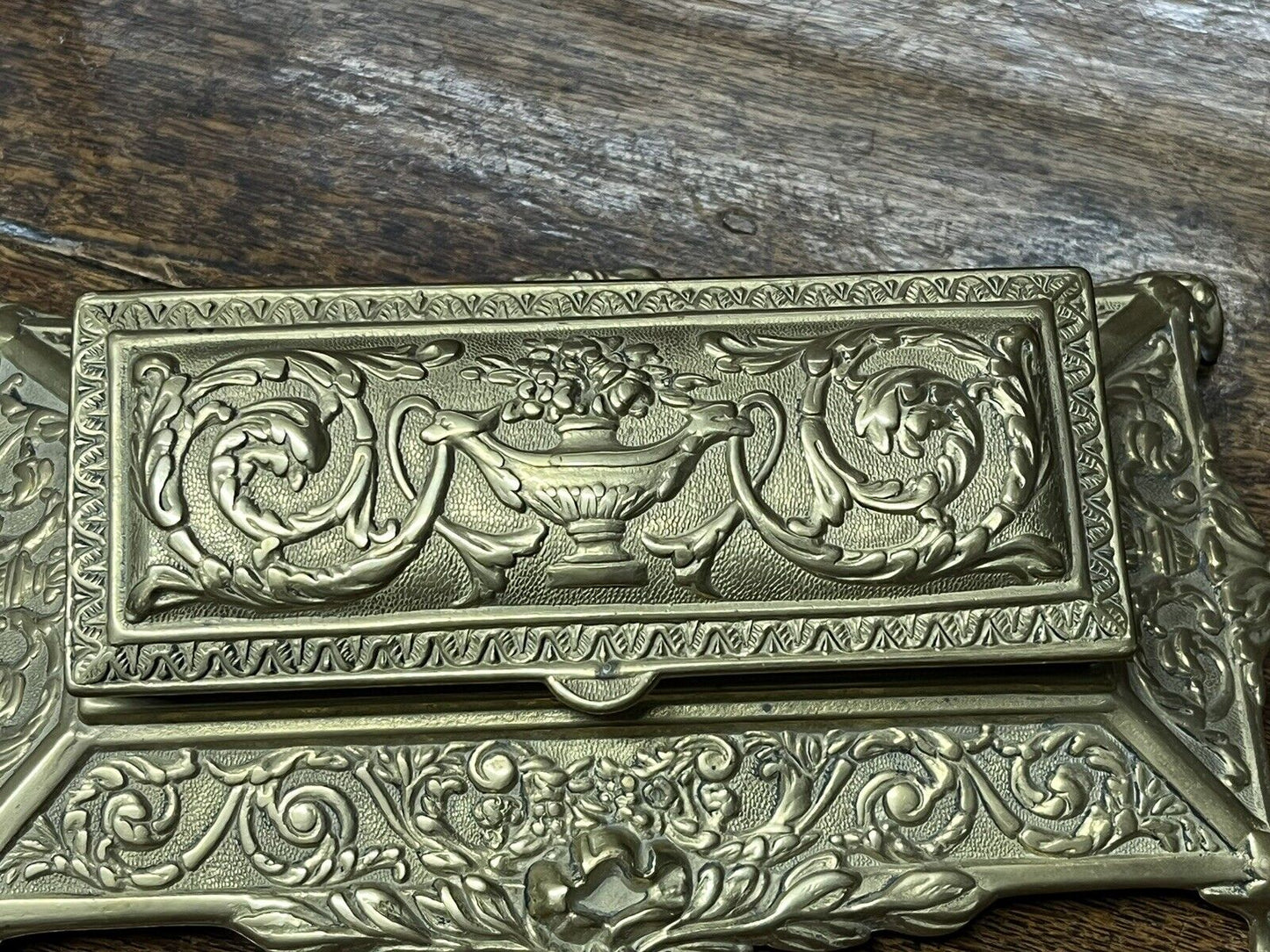 Brass Desk Stamp Box