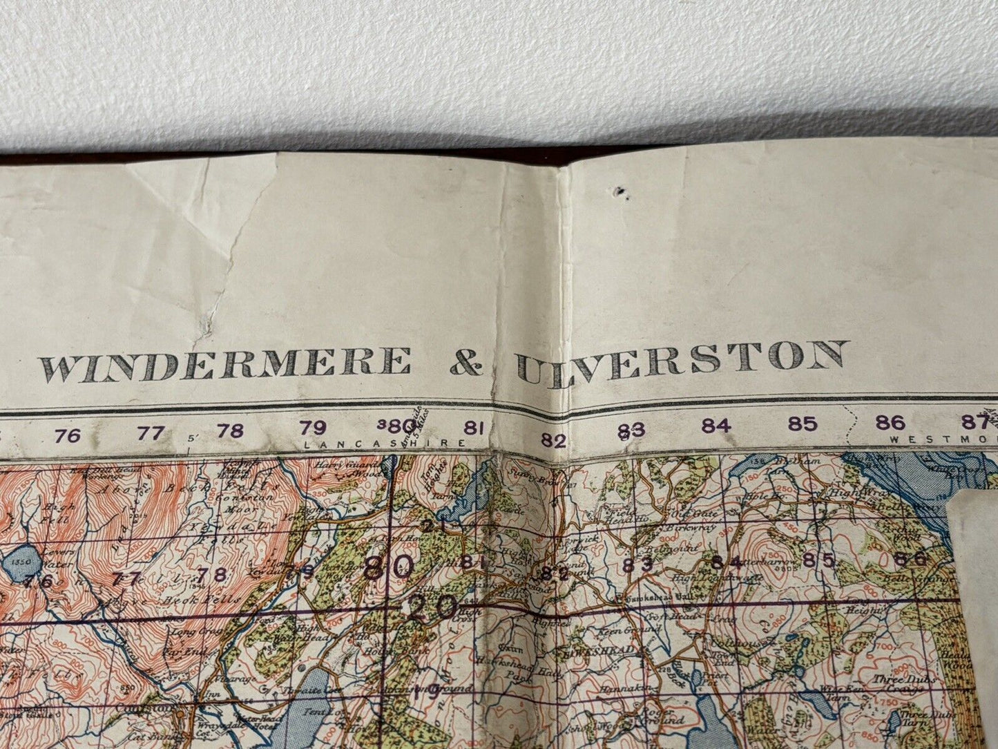 WW2 Maps. Windermere & Ulverston, Guildford & Horsham, Barnsley & Sheffield