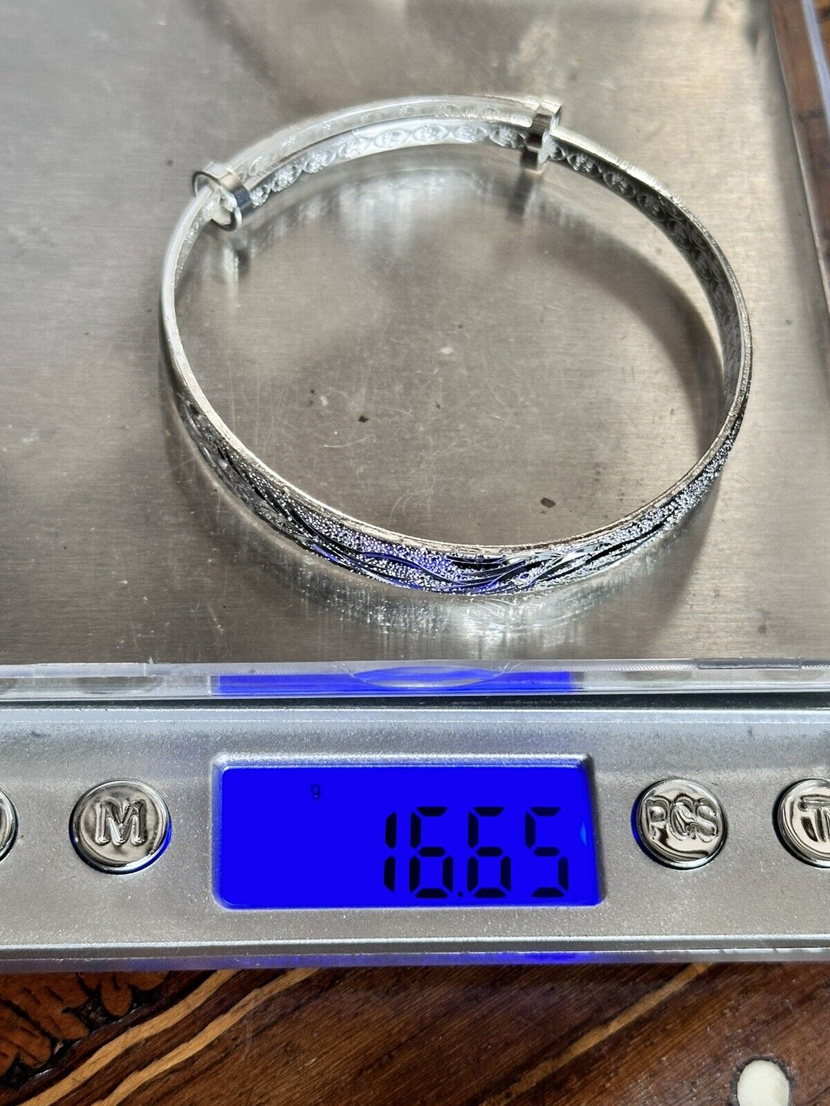 Silver 925 Bangle Bracelet 26.65g