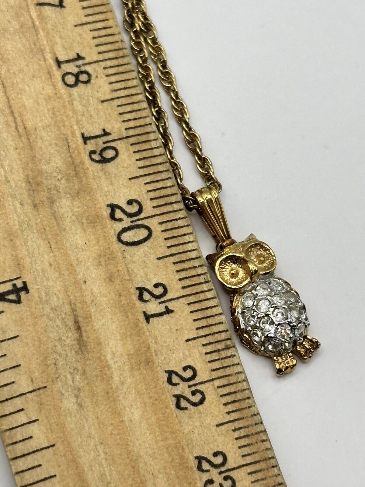 Vintage Attwood & Sawyer Gold Plated Owl Necklace