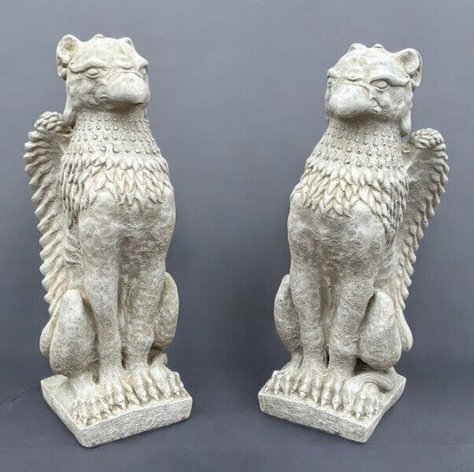 Pair Of Griffins. Perfect For Pier Cap Decoration Or Use A Statues