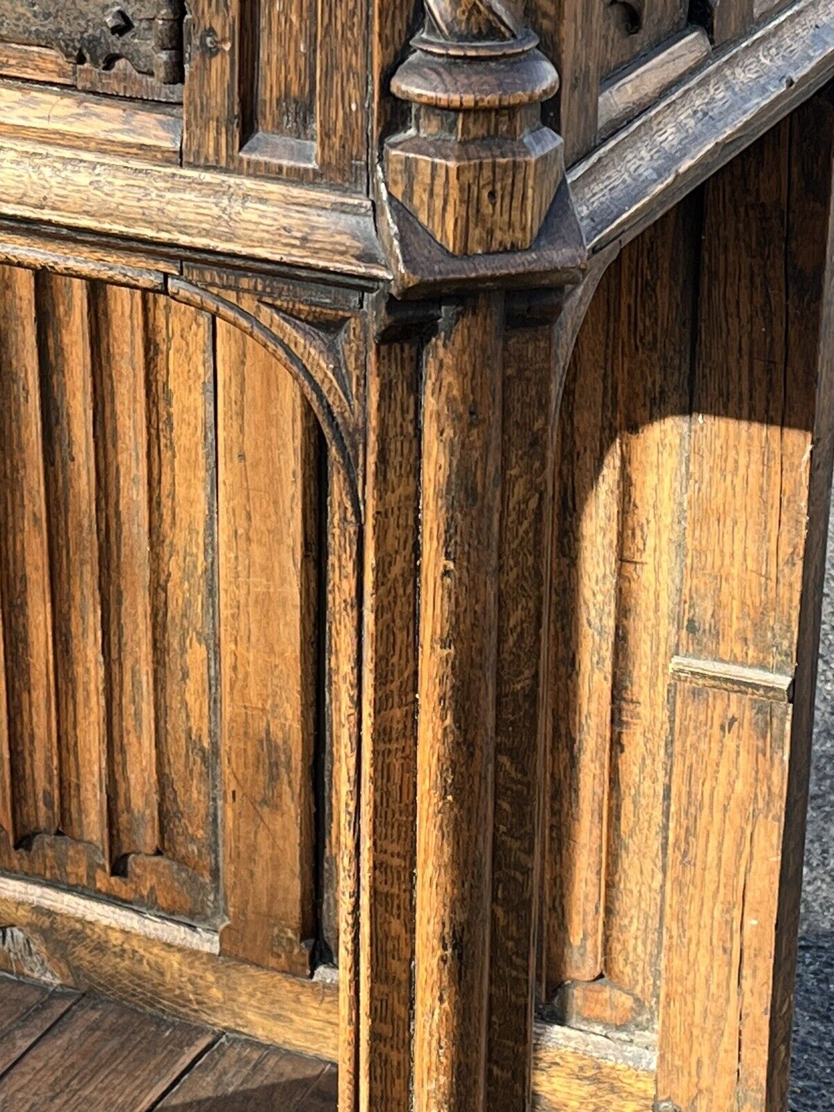 Drinks Cabinet, In Oak With Fine Carved Figures Of Knights & A Maiden.