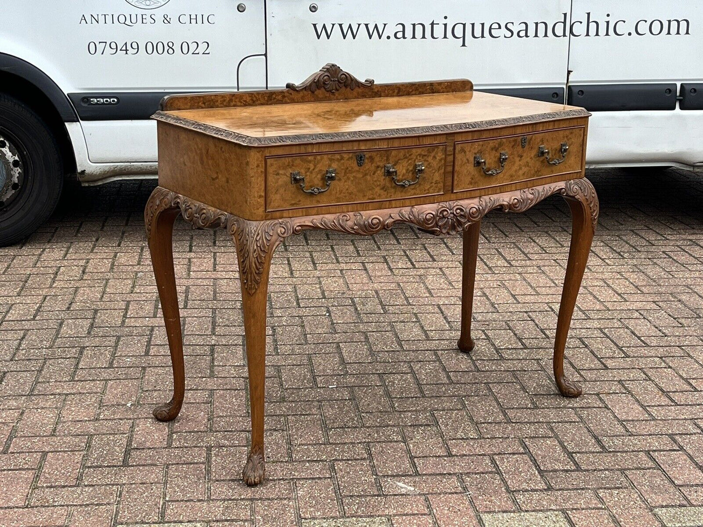 Art Deco Epstein Walnut Console Table, Side Table, Server, Sideboard