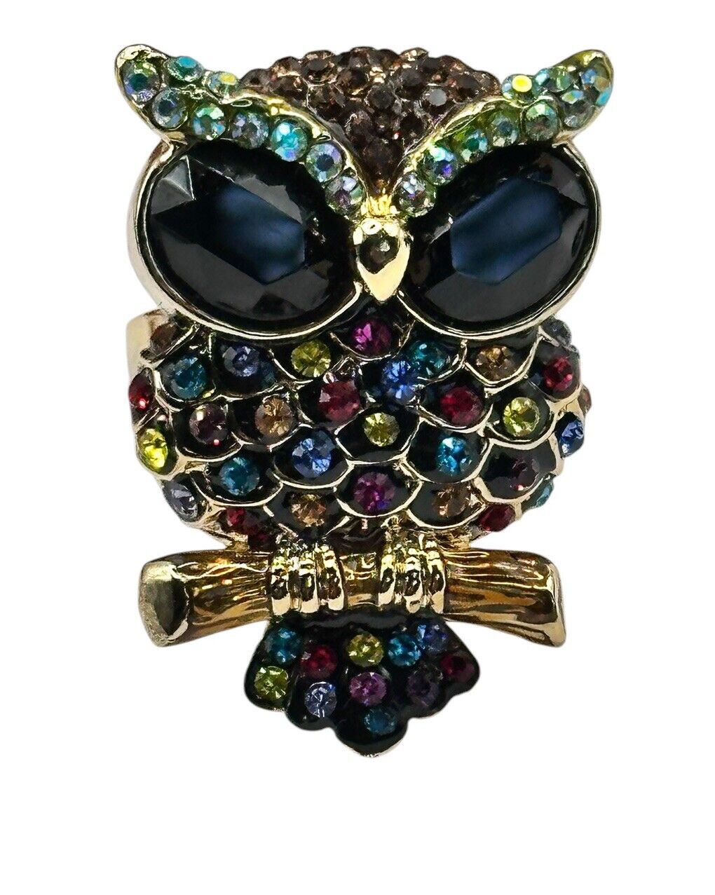 Vintage Butler And Wilson Multicoloured Adjustable Owl Ring