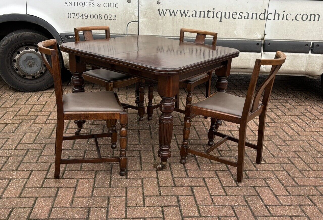 Antique Table & 4 Chairs