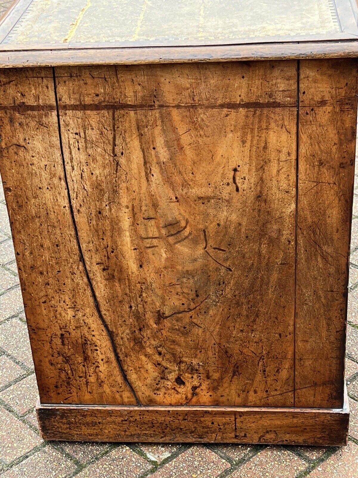 George III Mahogany Desk. Superb Proportions.