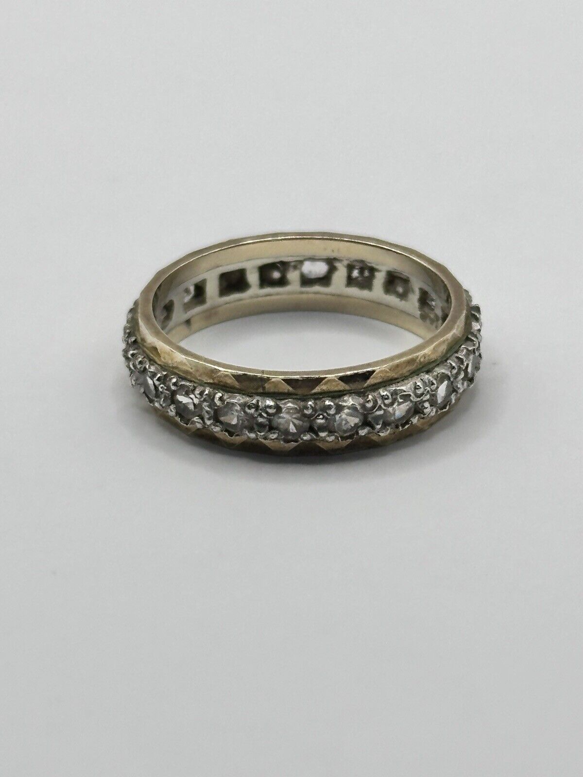 Vintage 9ct Gold Paste Eternity Ring