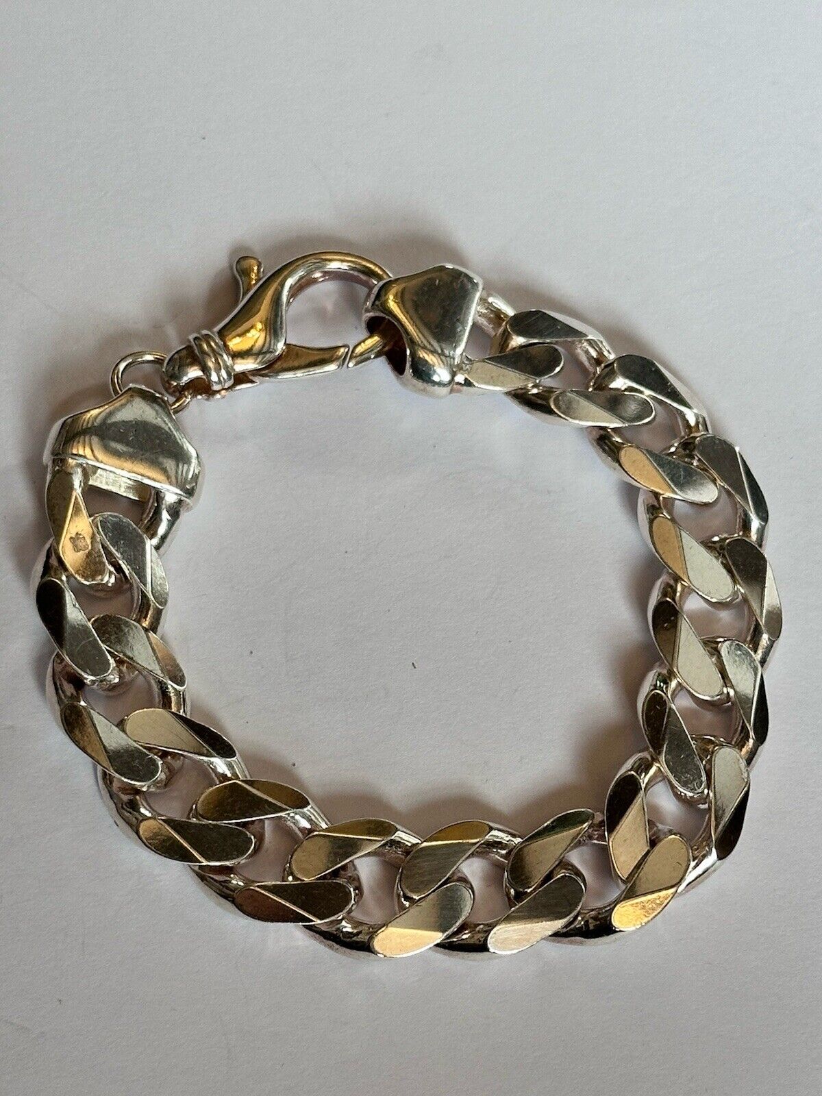 Unisex Silver 925 Heavy Curb Chain Bracelet 70.99g