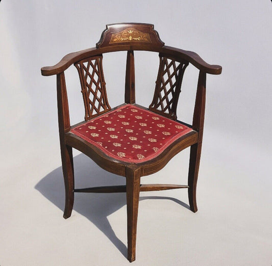 Edwardian Inlaid Mahogany Armchair