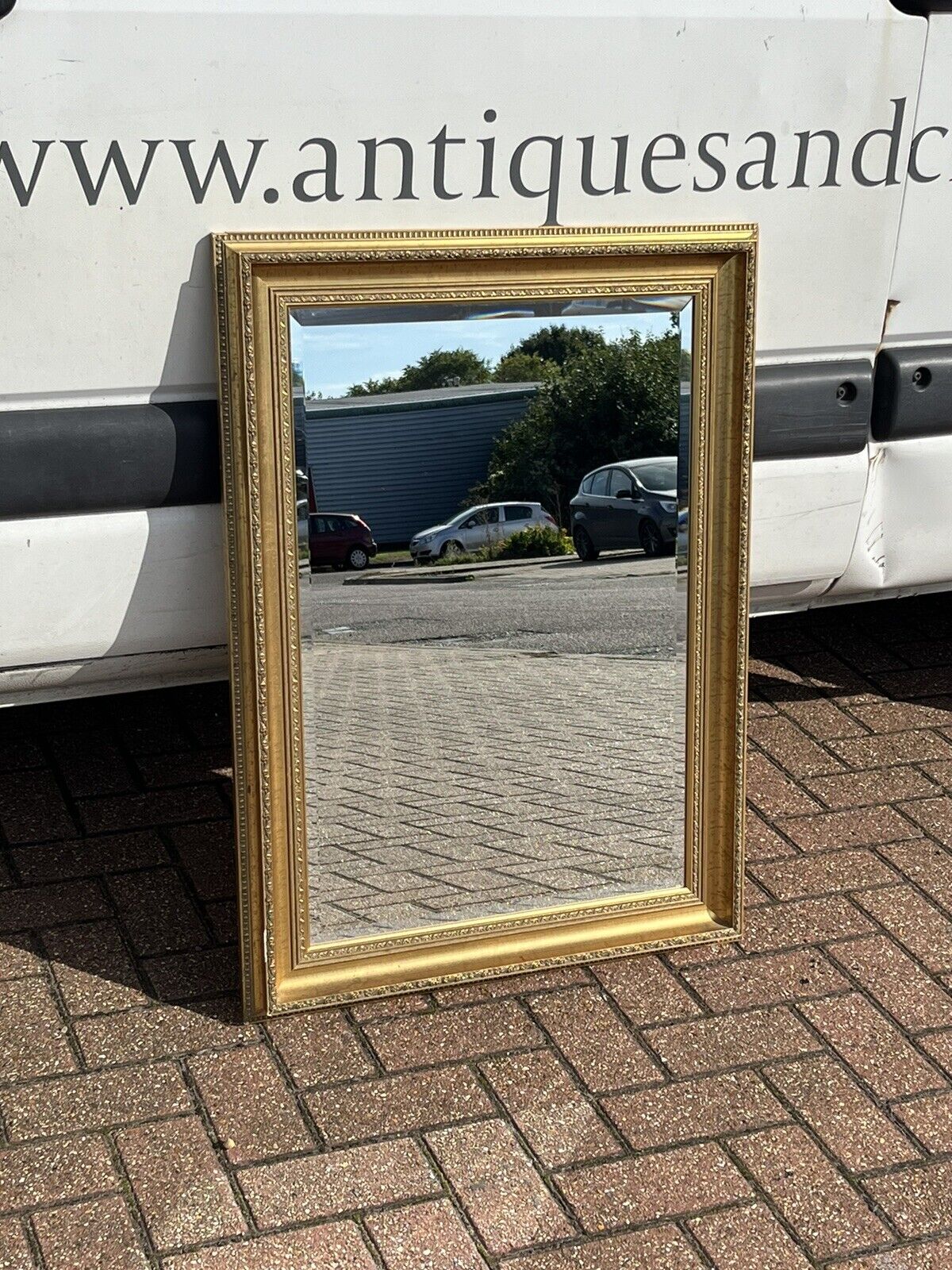 Large Mirror In Ornate Frame. Can Be Hung Landscape Or Portrait