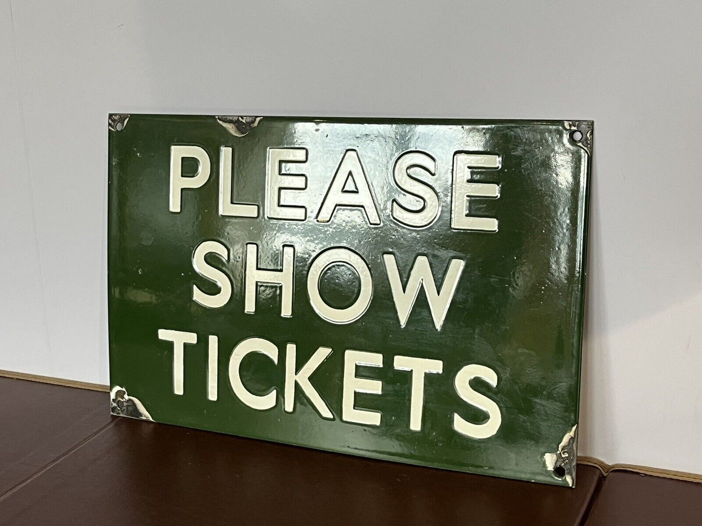 Railway Station Advertising Enamel Sign.