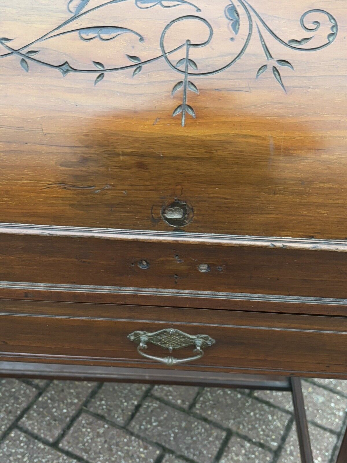 Victorian Satin Walnut Roll Top Desk With Fitted Interior , Loads Of Storage.