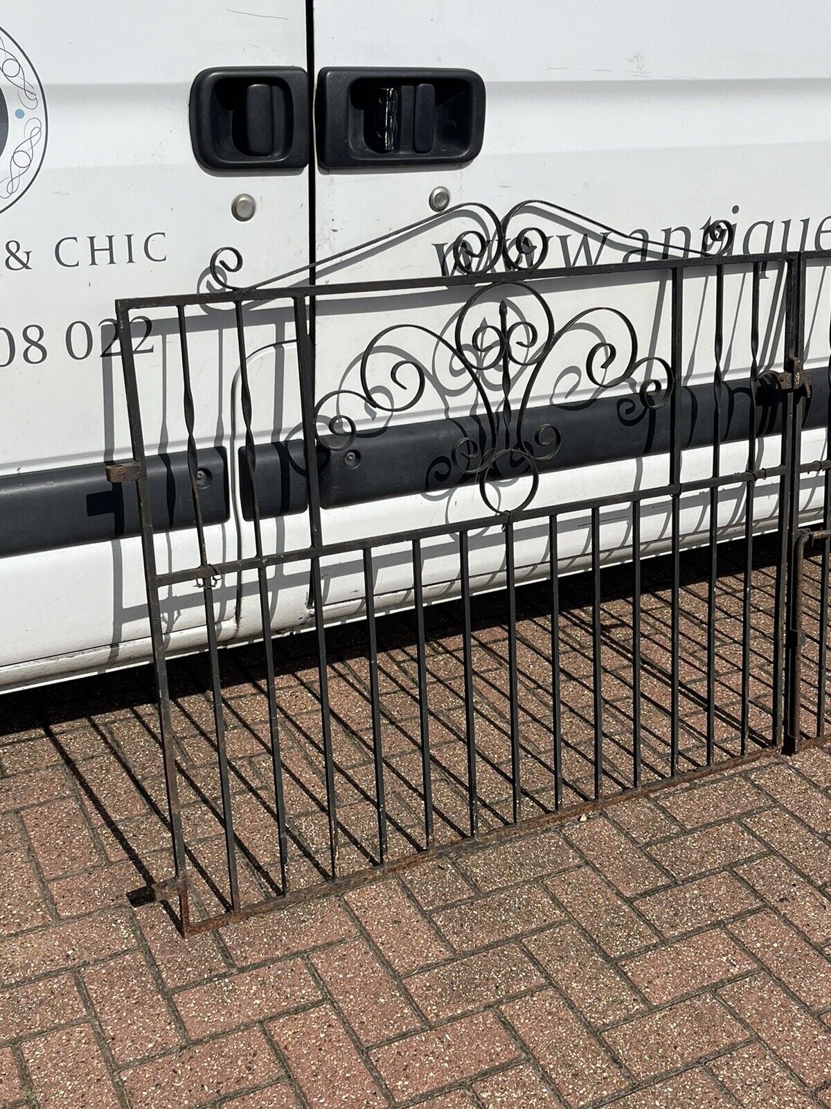 Pair Of Old Cast Iron Driveway Gates