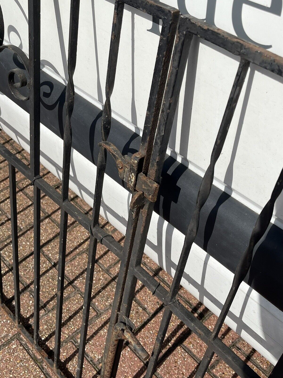 Pair Of Old Cast Iron Driveway Gates