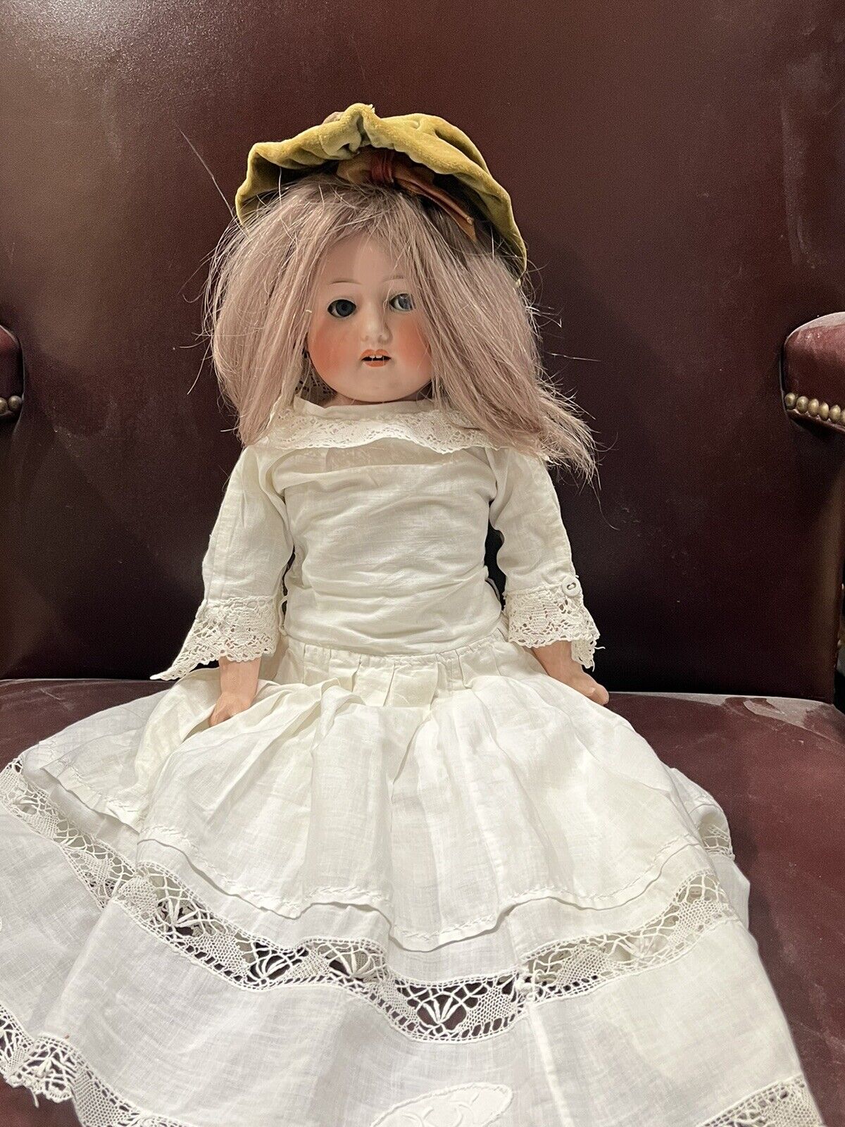 Heubach Koppelsdorf bisque headed doll, 2751 with horse hair filling to body