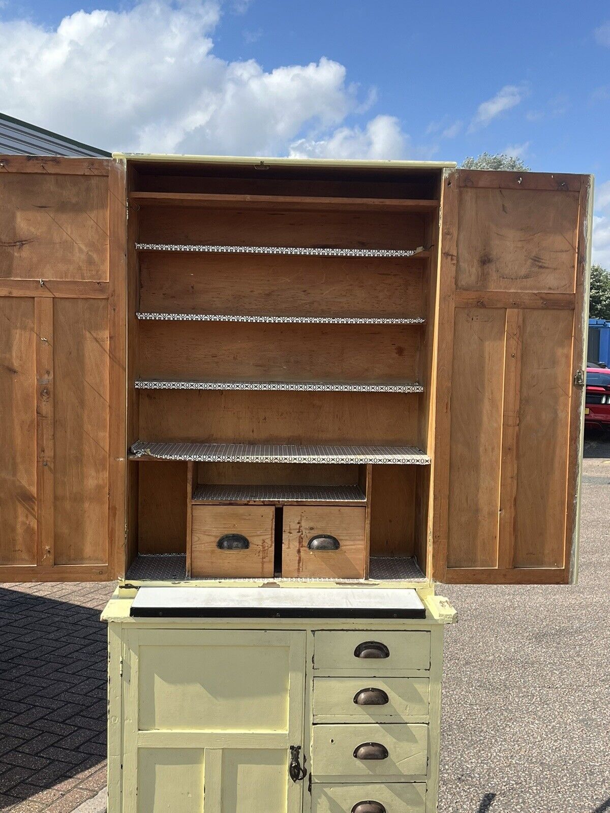 Mid Century Kitchen Cabinet, Loads Of Storage.