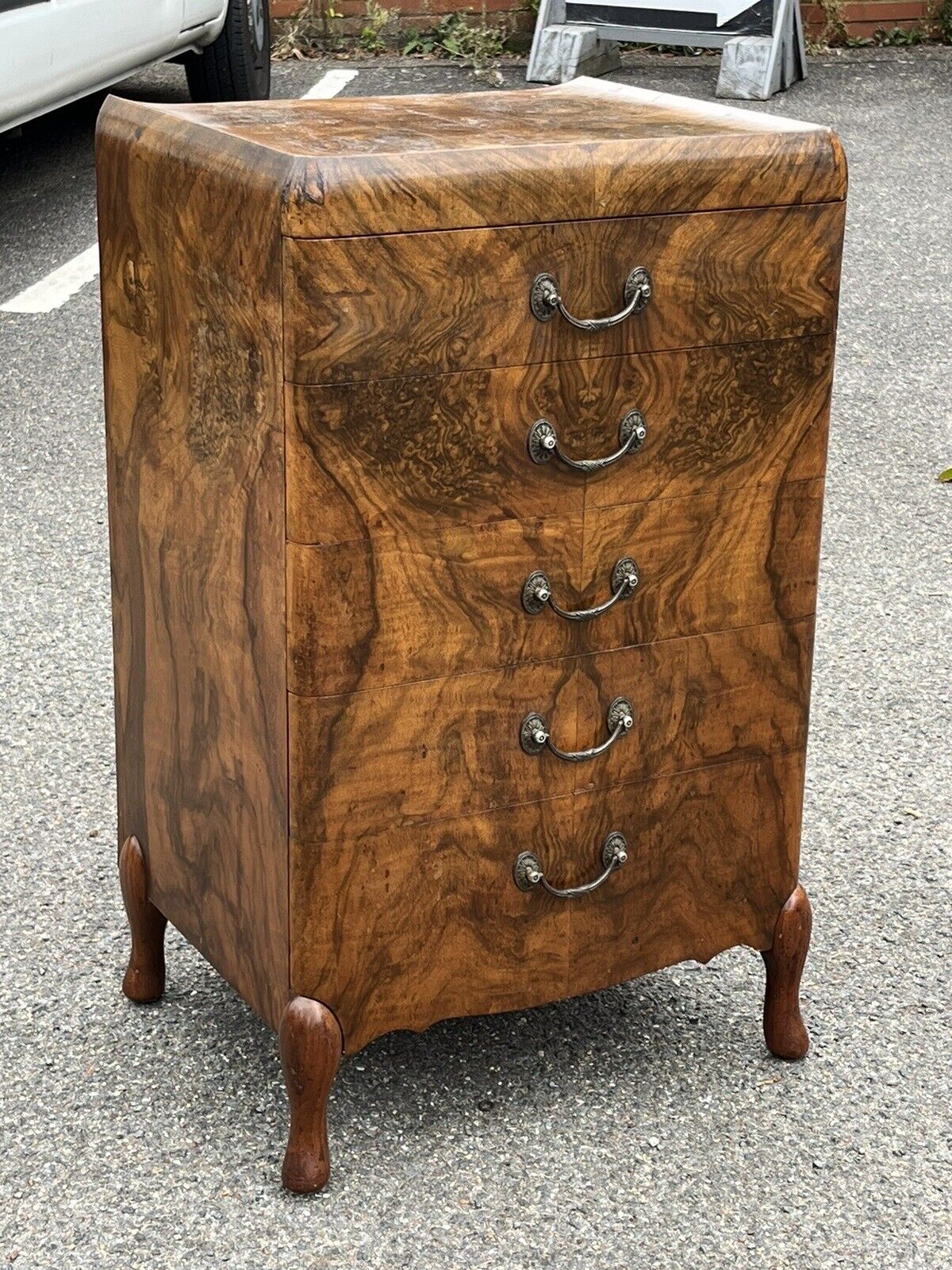 Art Deco Walnut Chest Of Drawers.Maurice Adams Of London W1.   Amazing Quality.