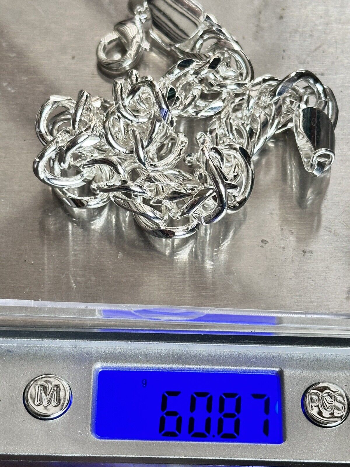 Silver 925 Chain Link Bracelet 60.87g