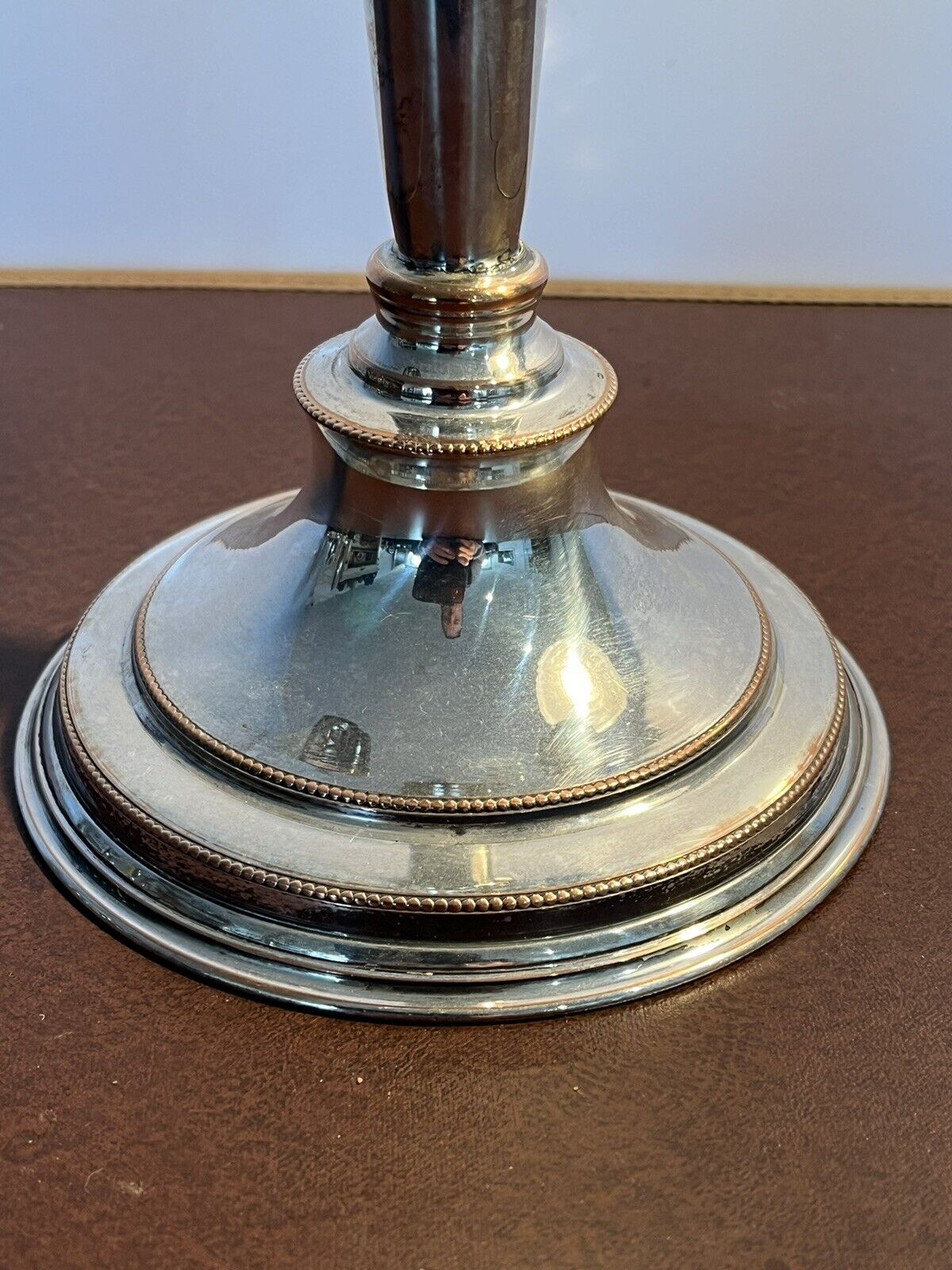 Silver Plate Candelabra. Large and Impressive. Top Comes Off To Use Single